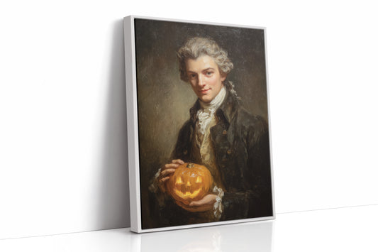 JK1382 - Premium Art Print - White Framed Canvas image 1