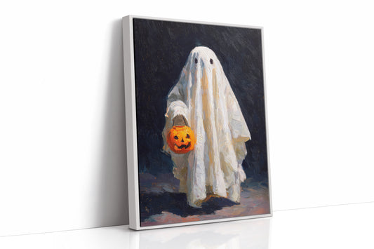 JK1383 - Premium Art Print - White Framed Canvas image 1