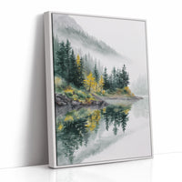 AL1860 - Premium Art Print - White Framed Canvas image 1