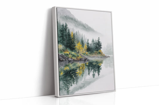 AL1860 - Premium Art Print - White Framed Canvas image 1