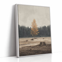 AL1840 - Premium Art Print - White Framed Canvas image 1