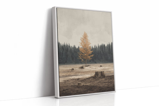 AL1840 - Premium Art Print - White Framed Canvas image 1
