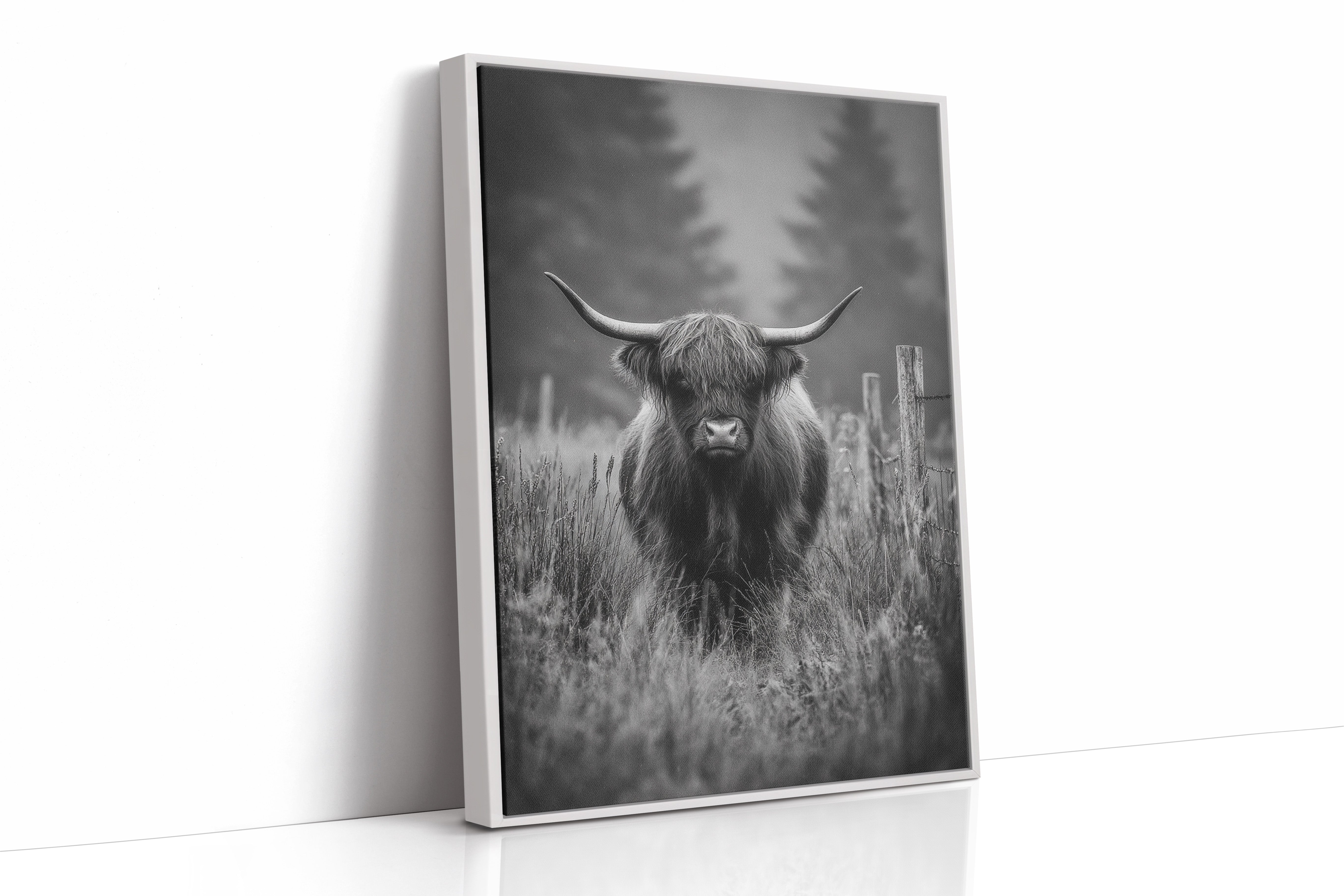 AL1829 - Premium Art Print - White Framed Canvas image 1