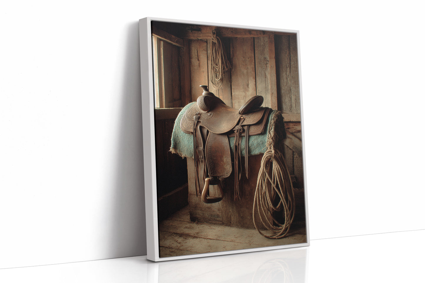 AL1821 - Premium Art Print - White Framed Canvas image 1