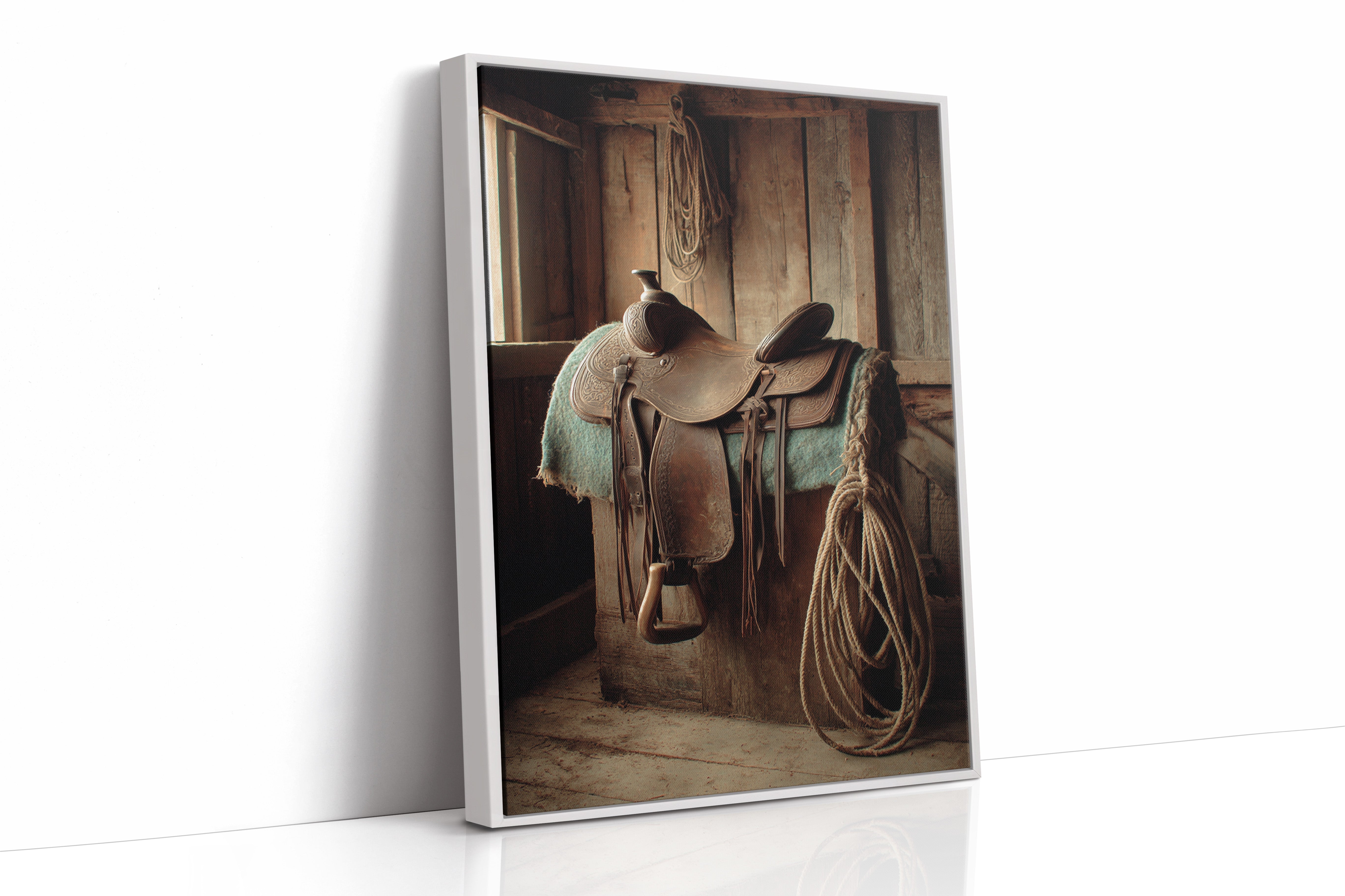 AL1821 - Premium Art Print - White Framed Canvas image 1