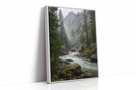 AL1808 - Premium Art Print - White Framed Canvas image 1